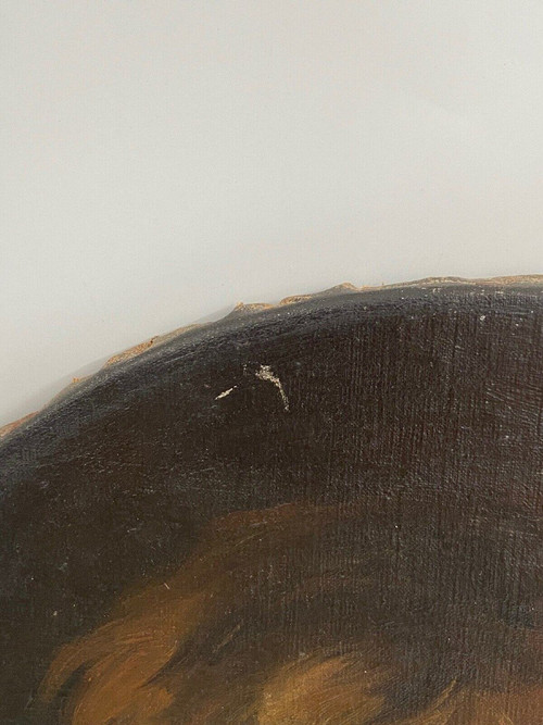 Öl auf Leinwand, Porträt eines Kindes, ovale Form aus dem 18. Jahrhundert