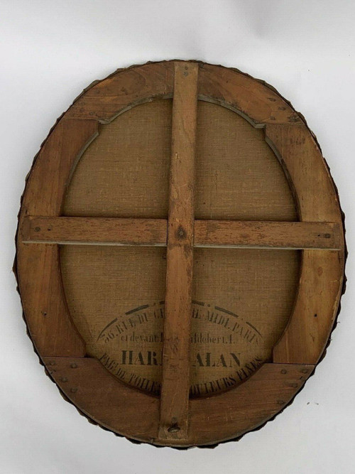 Öl auf Leinwand, Porträt eines Kindes, ovale Form aus dem 18. Jahrhundert