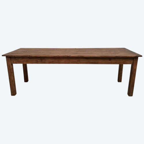 Table de ferme en pin 223 cm, années 70