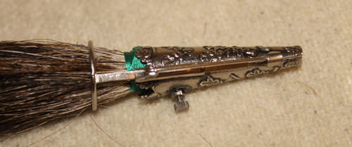 Hutnadelbrosche mit Naturhaar Herkunft Tiroler Alpen