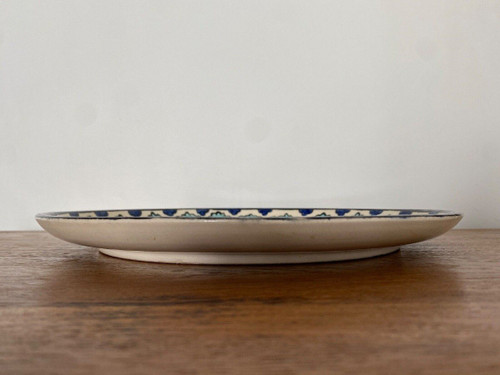 Mid-20th century Iznik dish with floral monogram decoration