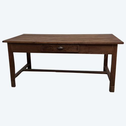 Antique work table in solid cherry and acacia