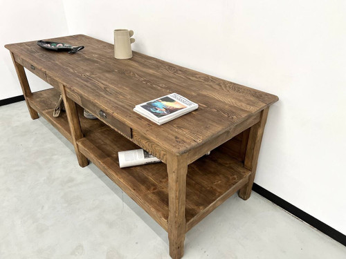 Comptoir ancien, table drapière des années 50