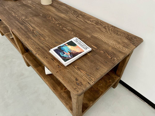 Comptoir ancien, table drapière des années 50
