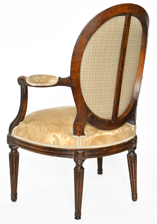 Pair of Louis XVI period cabriolet armchairs