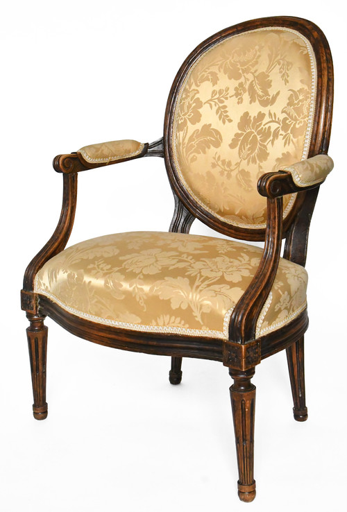 Pair of Louis XVI period cabriolet armchairs
