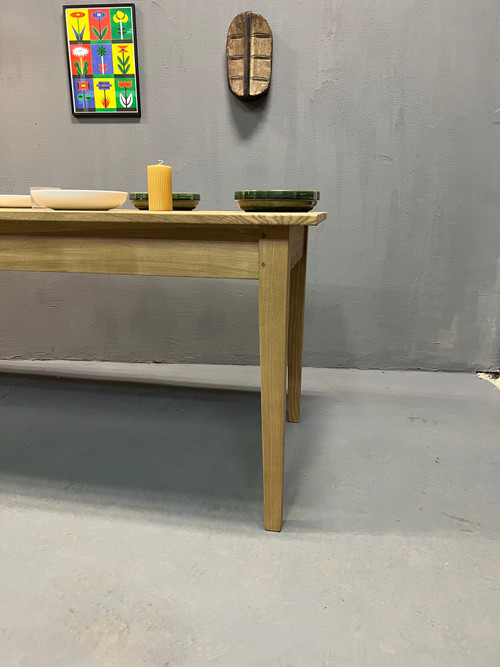Table de ferme pieds fuseaux (300 cm x 90 cm)