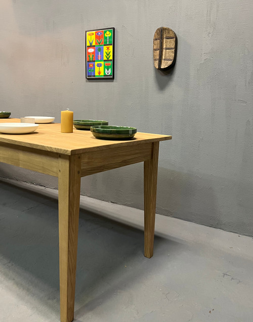 Table de ferme pieds fuseaux (300 cm x 90 cm)