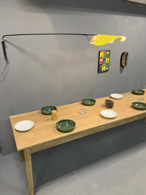 Table de ferme pieds fuseaux (300 cm x 90 cm)