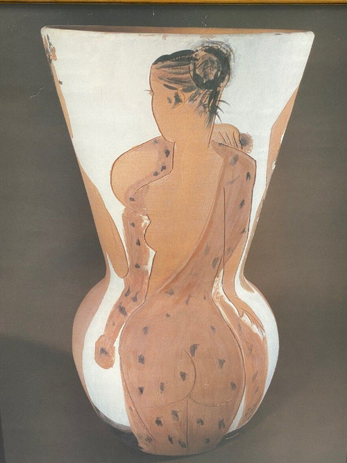 Ceramic Poster Madoura Gallery 20th century gold frame
