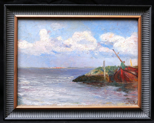 Maurits Joseph NIEKERK, Maritime Landschaft in Holland oder Belgien