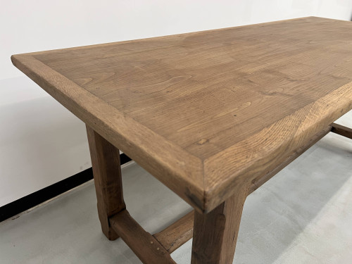 1950s farmhouse table in oak and walnut