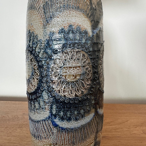 Ceramic lamp base by J.-C. Courjault 1960 Keraluc Quimper