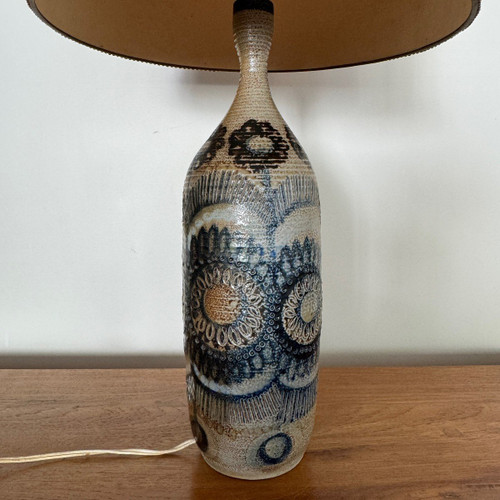 Ceramic lamp base by J.-C. Courjault 1960 Keraluc Quimper