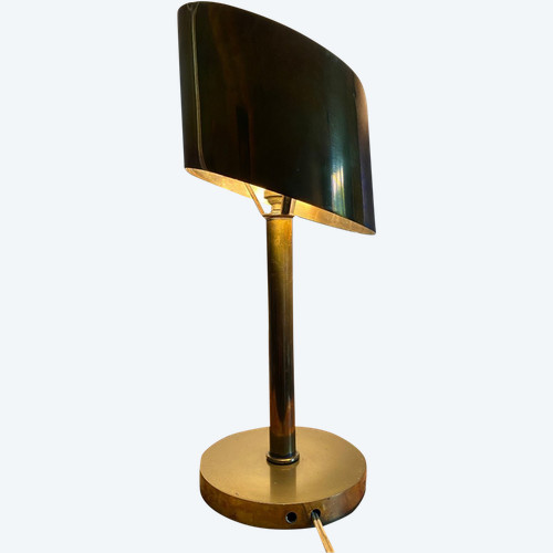 Art-Déco-Lampe aus Messing, Atelier Jean Perzel 1930