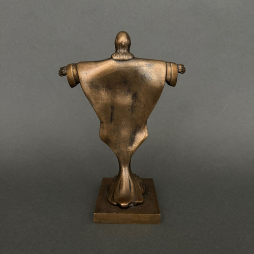 Christ in bronze 1930 by J. Dorlia chocolate patina