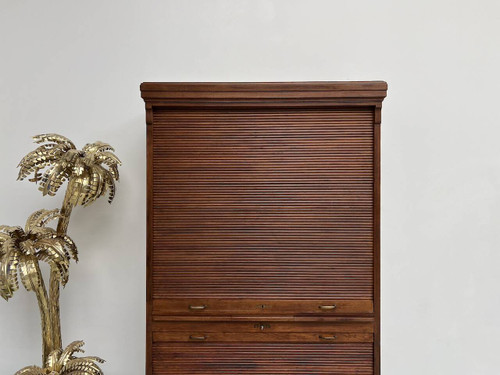 Solid oak curtain cabinet, circa 1930