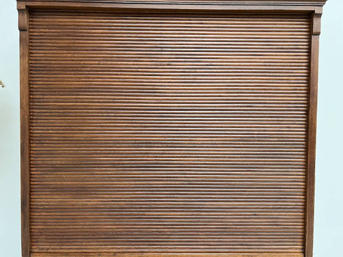 Solid oak curtain cabinet, circa 1930