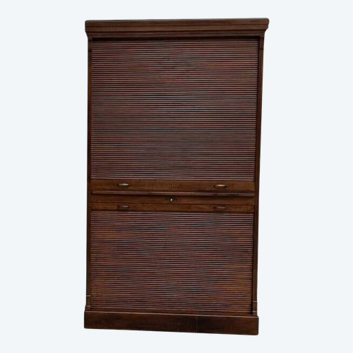 Solid oak curtain cabinet, circa 1930