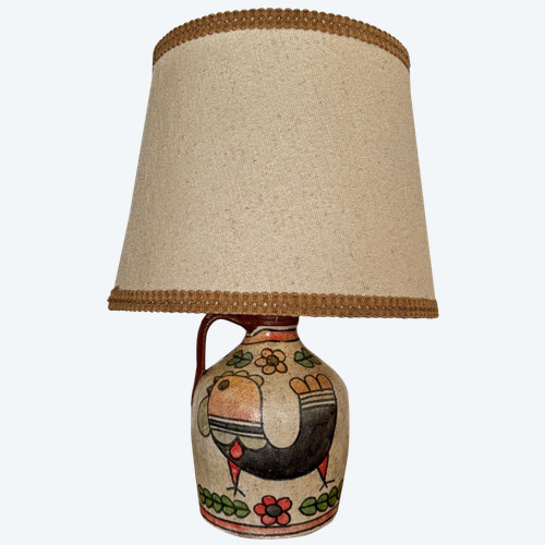 Lampe en céramique 1960 vintage Carmo Saude Portugal XXe