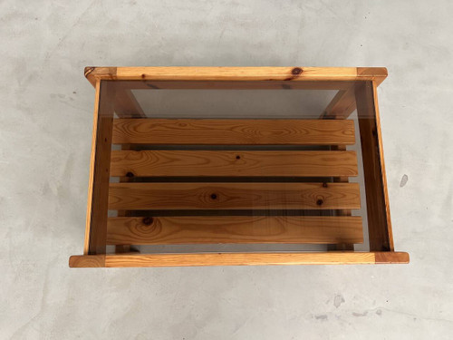 Table basse en pin des années 80