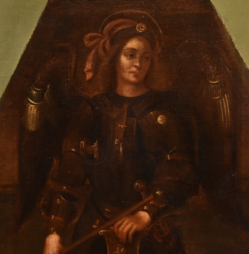 Der Erzengel Michael, lombardischer Maler aus dem 17. Jahrhundert 