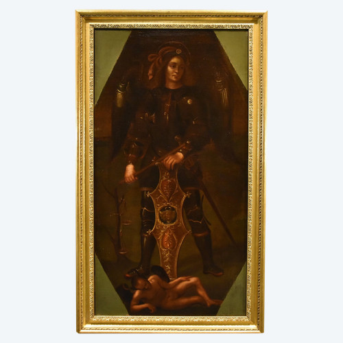 Der Erzengel Michael, lombardischer Maler aus dem 17. Jahrhundert 