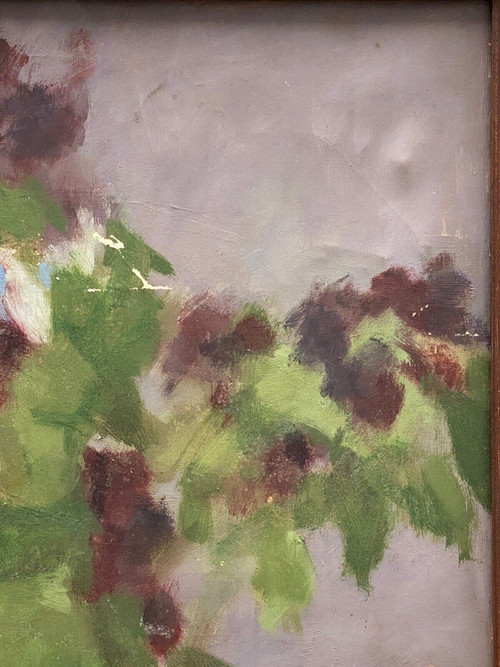 Öl auf Leinwand von Isabelle Rouault, Stillleben, 20. Jahrhundert