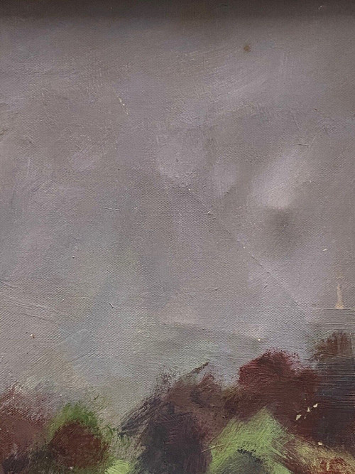 Öl auf Leinwand von Isabelle Rouault, Stillleben, 20. Jahrhundert