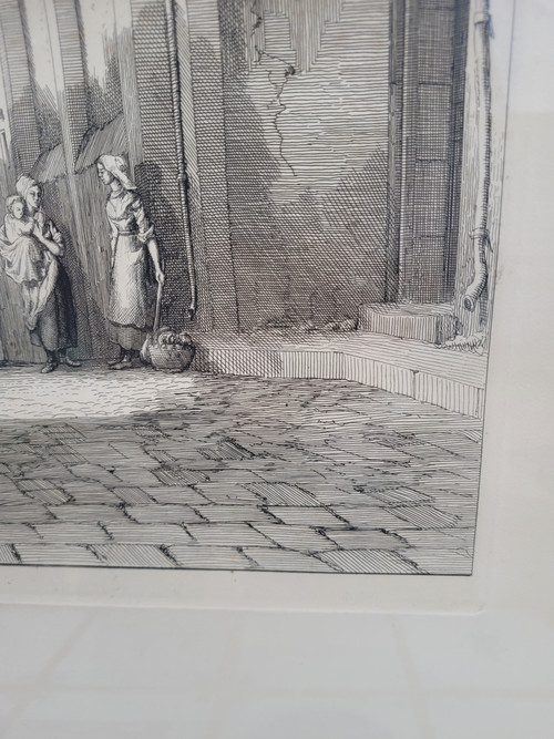 Gravure par "De la Rochebrune "/ Rare Vue sur le chateau de Blois 1871