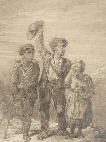 Jules LAURENS (Attributed to) - Children in the mountains
