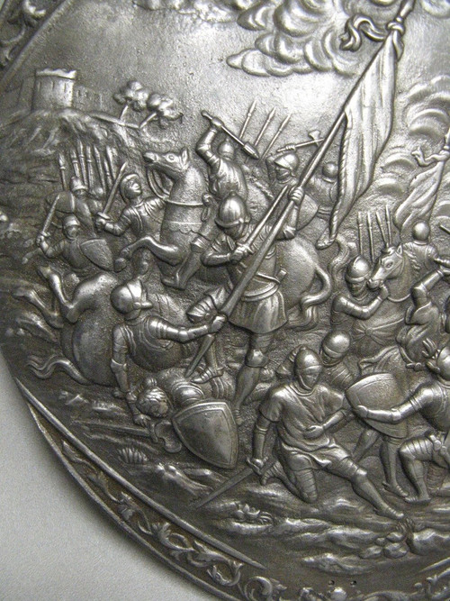 Decorative Shield. Violet Le Duc. France 19th Century.