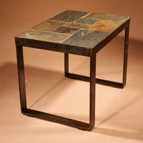 A Dutch Brutalist period side table in the style of Paul Kingma circa 1970-80.