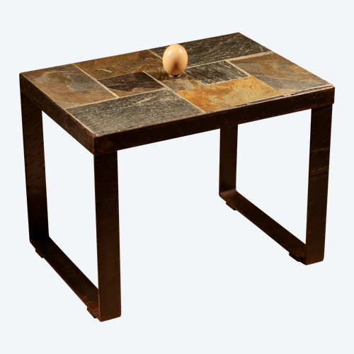 A Dutch Brutalist period side table in the style of Paul Kingma circa 1970-80.