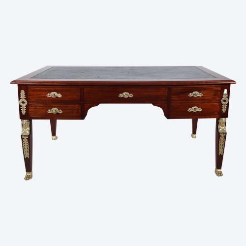 Bureau plat double face Style retour d’Égypte époque fin XIXe