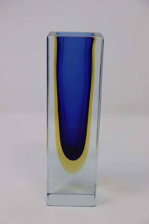 Petit Vase Bleu par Flavio Poli pour Seguso, 1970s