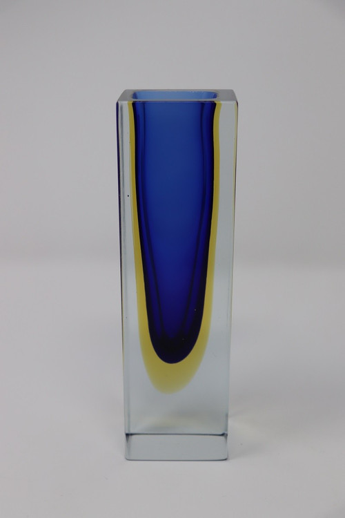 Petit Vase Bleu par Flavio Poli pour Seguso, 1970s