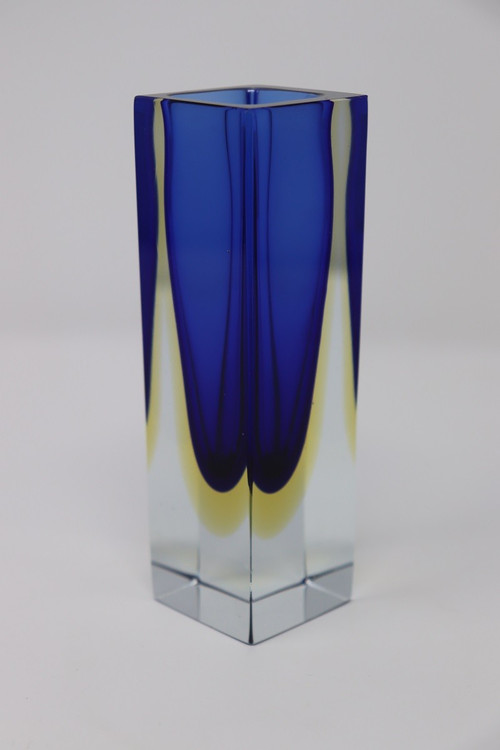 Petit Vase Bleu par Flavio Poli pour Seguso, 1970s