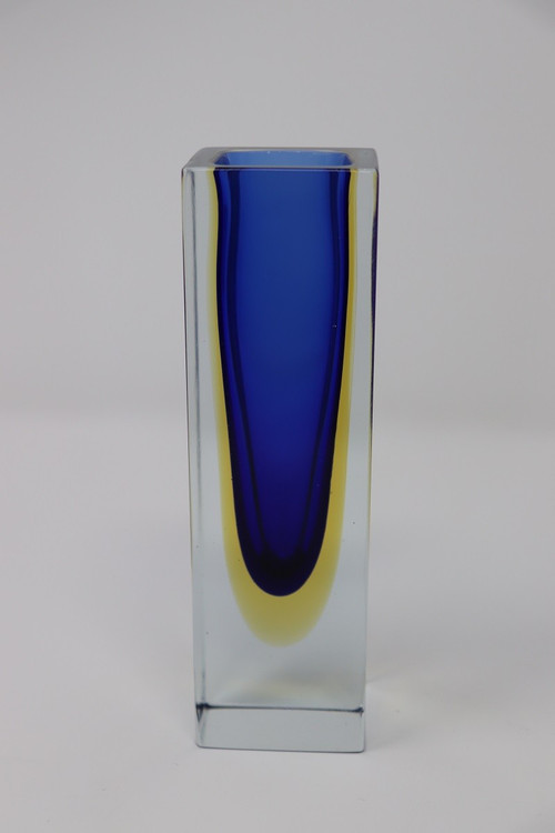 Petit Vase Bleu par Flavio Poli pour Seguso, 1970s