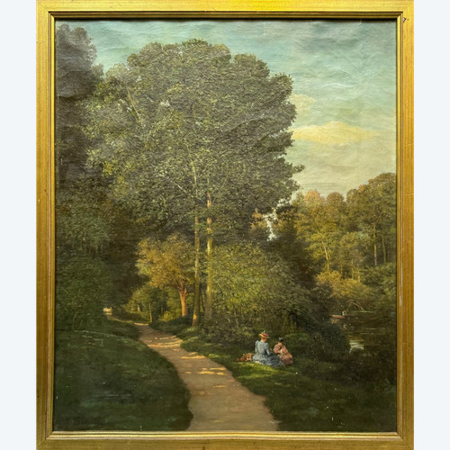 Picnic by the water by Eugène Bataille