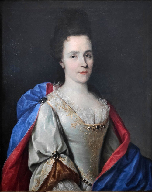 Etienne Odot Garot Dubuisson (1652-1732), Ritratto di donna elegante datato 1703