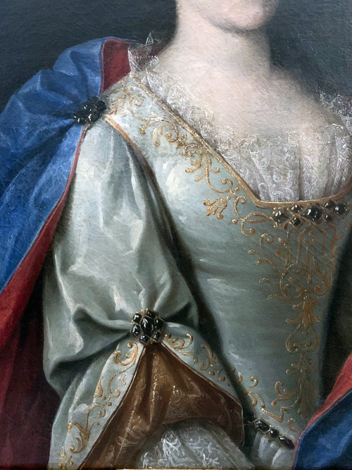 Etienne Odot Garot Dubuisson (1652-1732), Ritratto di donna elegante datato 1703