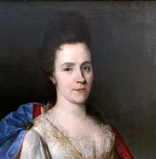 Etienne Odot Garot Dubuisson (1652-1732), Ritratto di donna elegante datato 1703