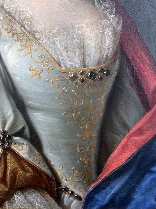 Etienne Odot Garot Dubuisson (1652-1732), Ritratto di donna elegante datato 1703