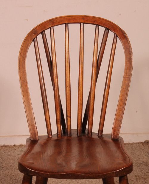 Série De 4 Chaises Windsor Du 19° Siècle