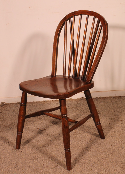 Série De 4 Chaises Windsor Du 19° Siècle