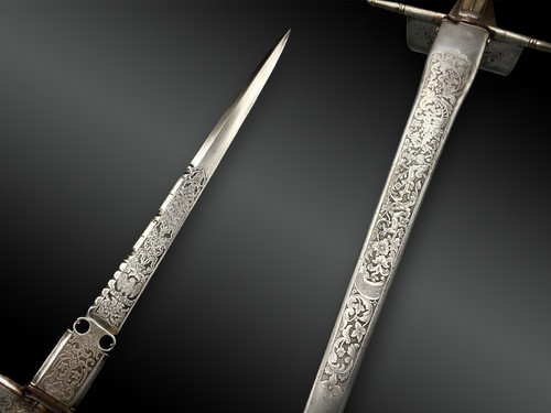 DAGGER called "LEFT-HAND" - Toledo, Spain - 1855
