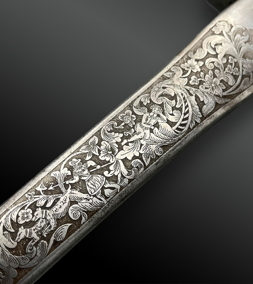 DAGGER called "LEFT-HAND" - Toledo, Spain - 1855