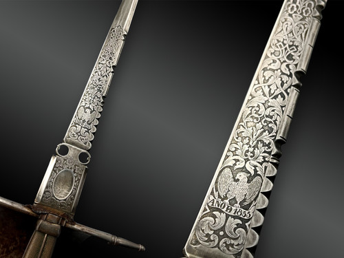 DAGGER called "LEFT-HAND" - Toledo, Spain - 1855