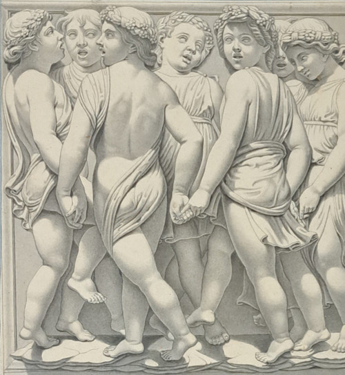 Ecole Française Du XIXème Siècle, Frise De Putti d'Après Luca Della Robbia